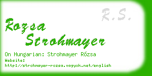 rozsa strohmayer business card